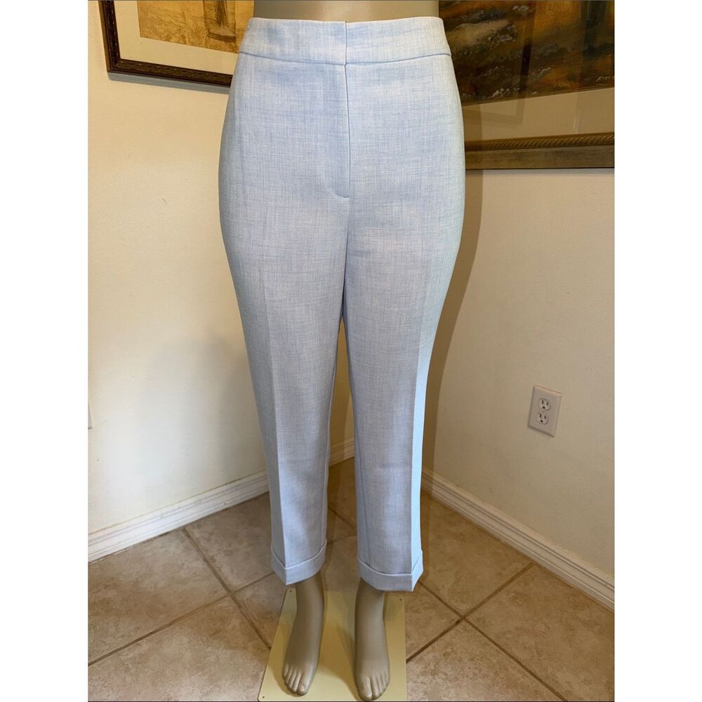 NWT Ann Taylor “The Ankle” Light Blue Heathered Pants - Size 8 - Picture 2 of 13